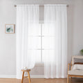 White Sheer Curtains 72 Inches Long 2 Panels J44855