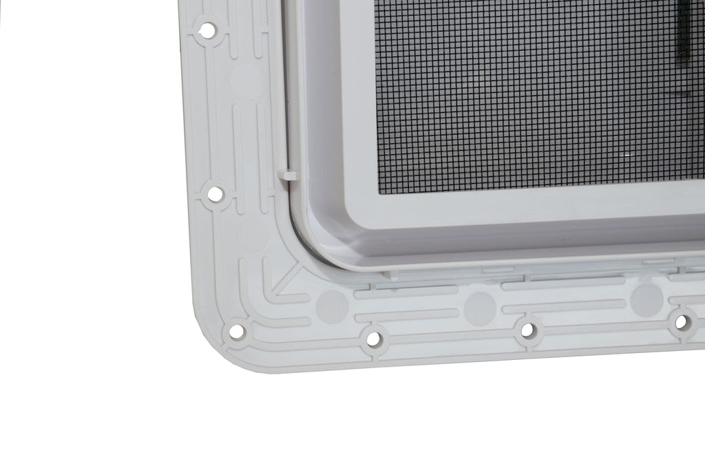 14" RV Roof Vent with White Lid and Manual Crank R76141