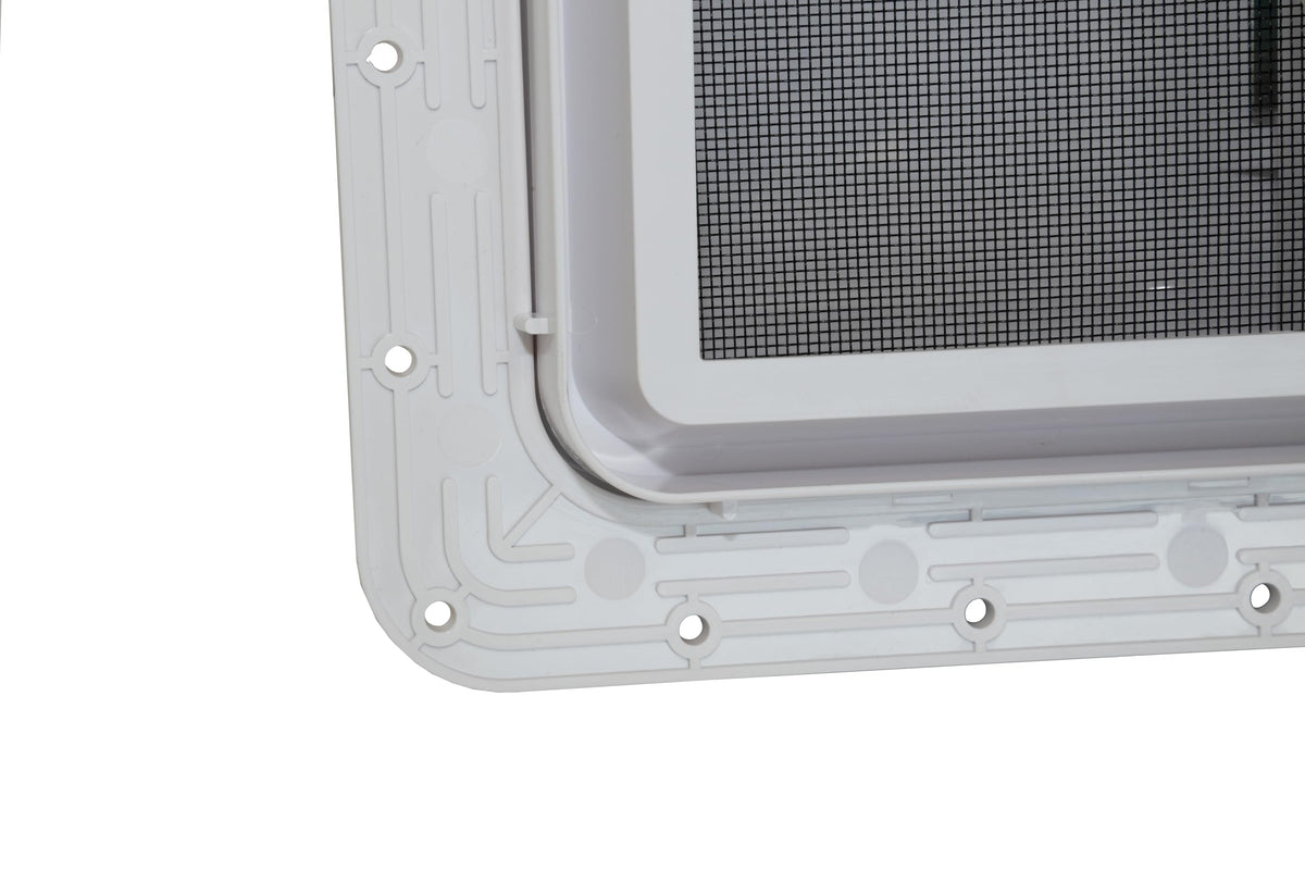 14" RV Roof Vent with White Lid and Manual Crank R76141