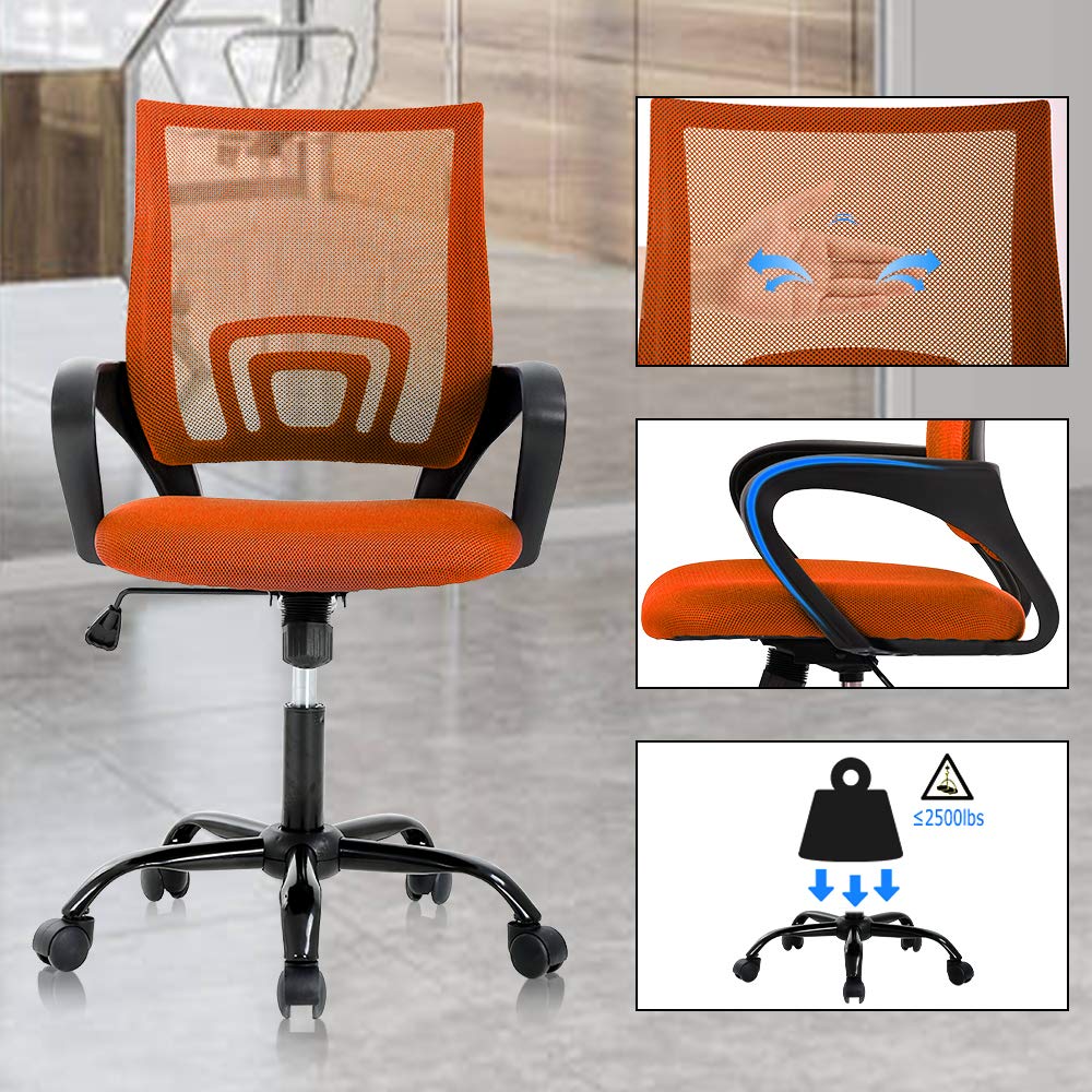 Ergonomic Mid Back Mesh Office Chair with Lumbar Support Q433924