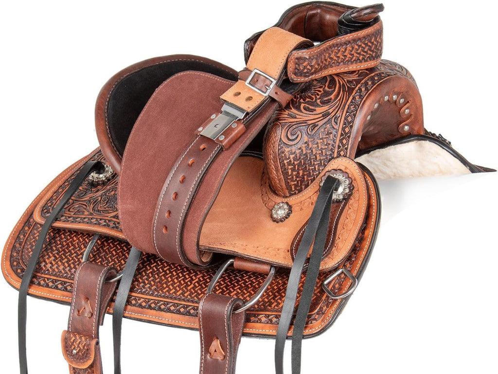 Leather Horse Saddle Set with Tack & Stirrups N400201