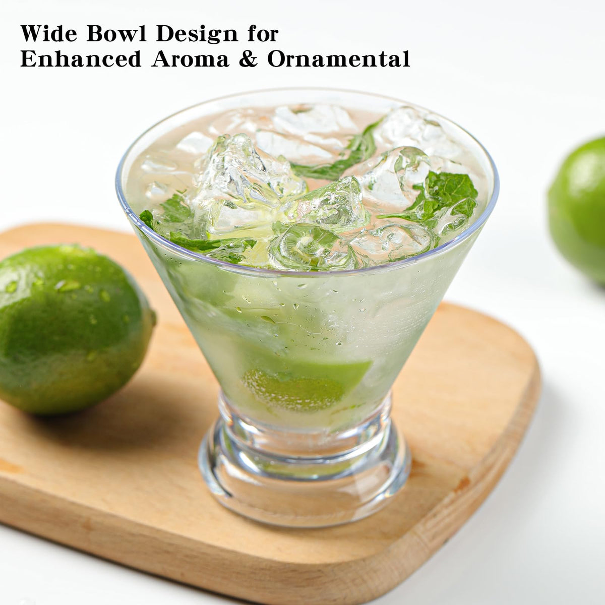 Set of 4 10oz Unbreakable Tritan Stemless Cocktail Glasses H896890