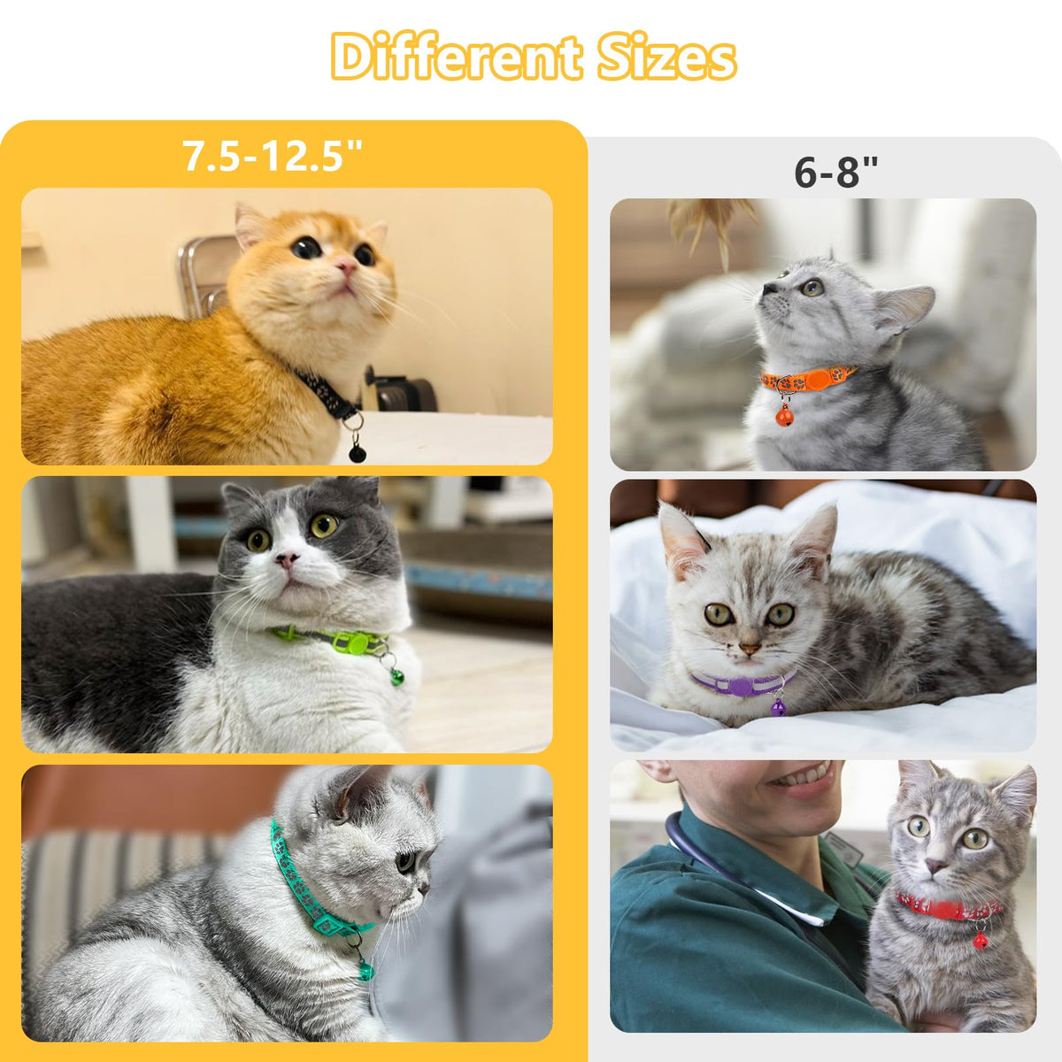 2 Pack Reflective Breakaway Cat Collar with Bell W567