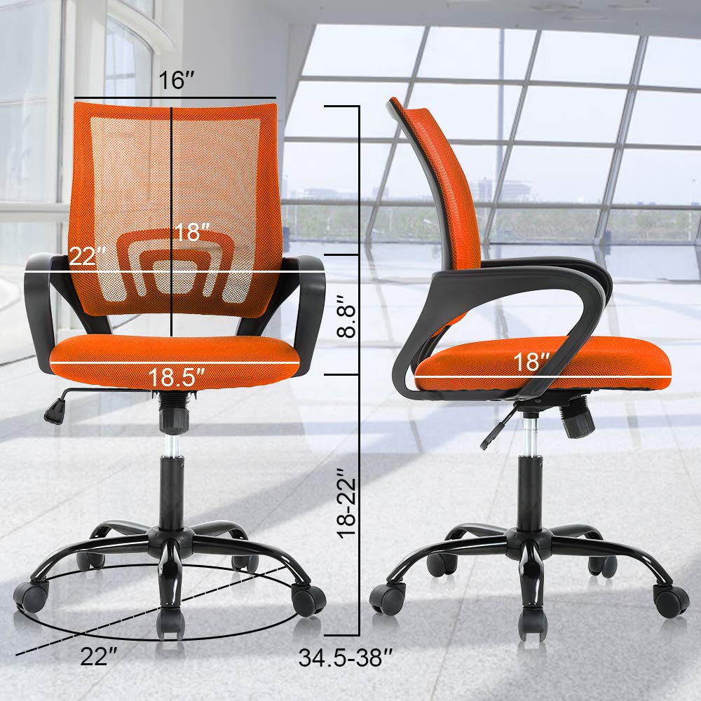 Ergonomic Mid Back Mesh Office Chair with Lumbar Support Q433924