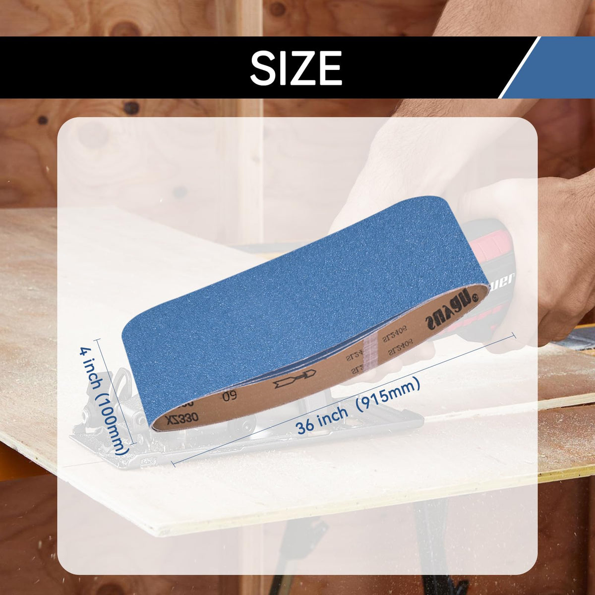 4x36 Inch 18 Pcs 6 Grits Zirconia Sanding Belts J77582