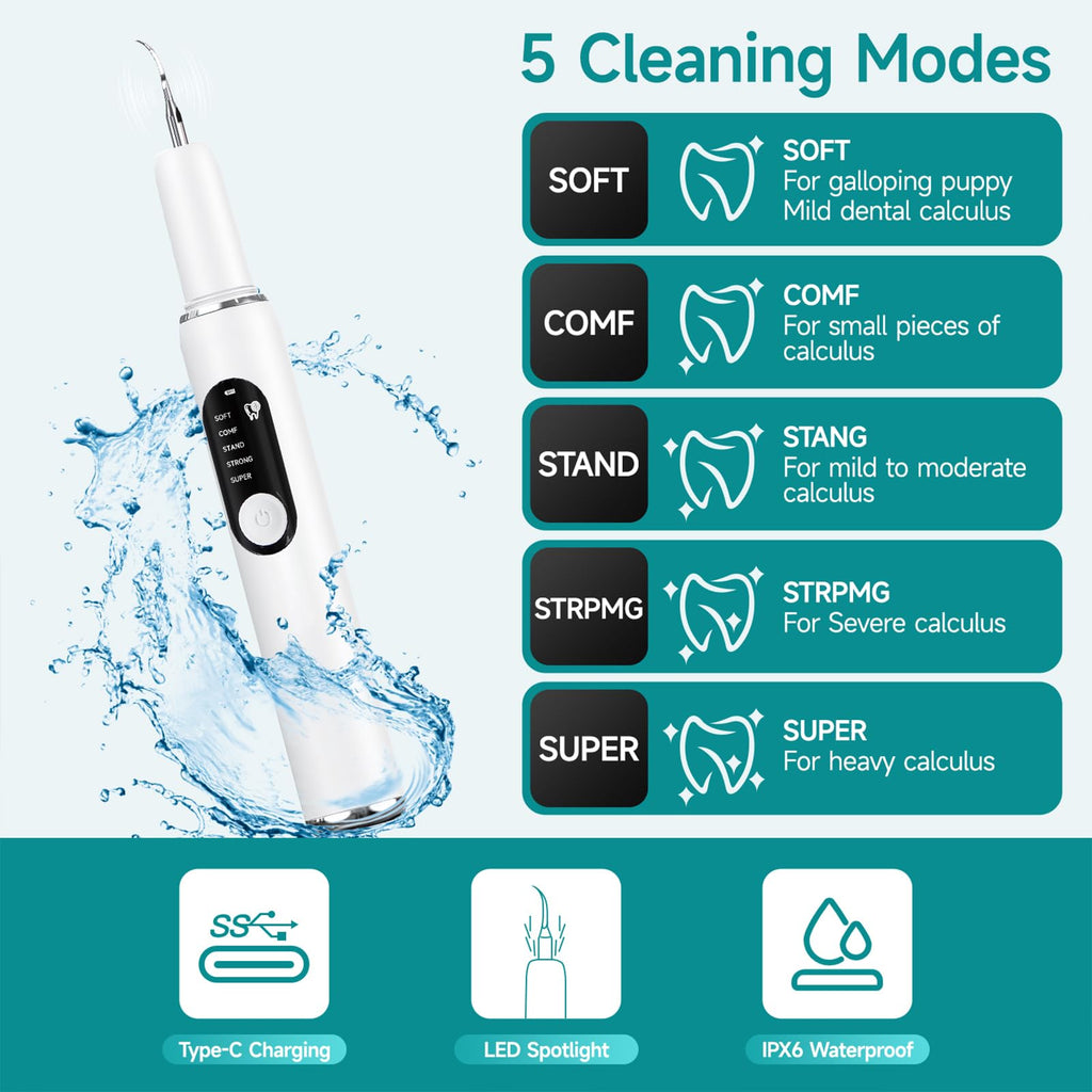 Dog Plaque Remover with LED Light Electric Toothbrush E1092