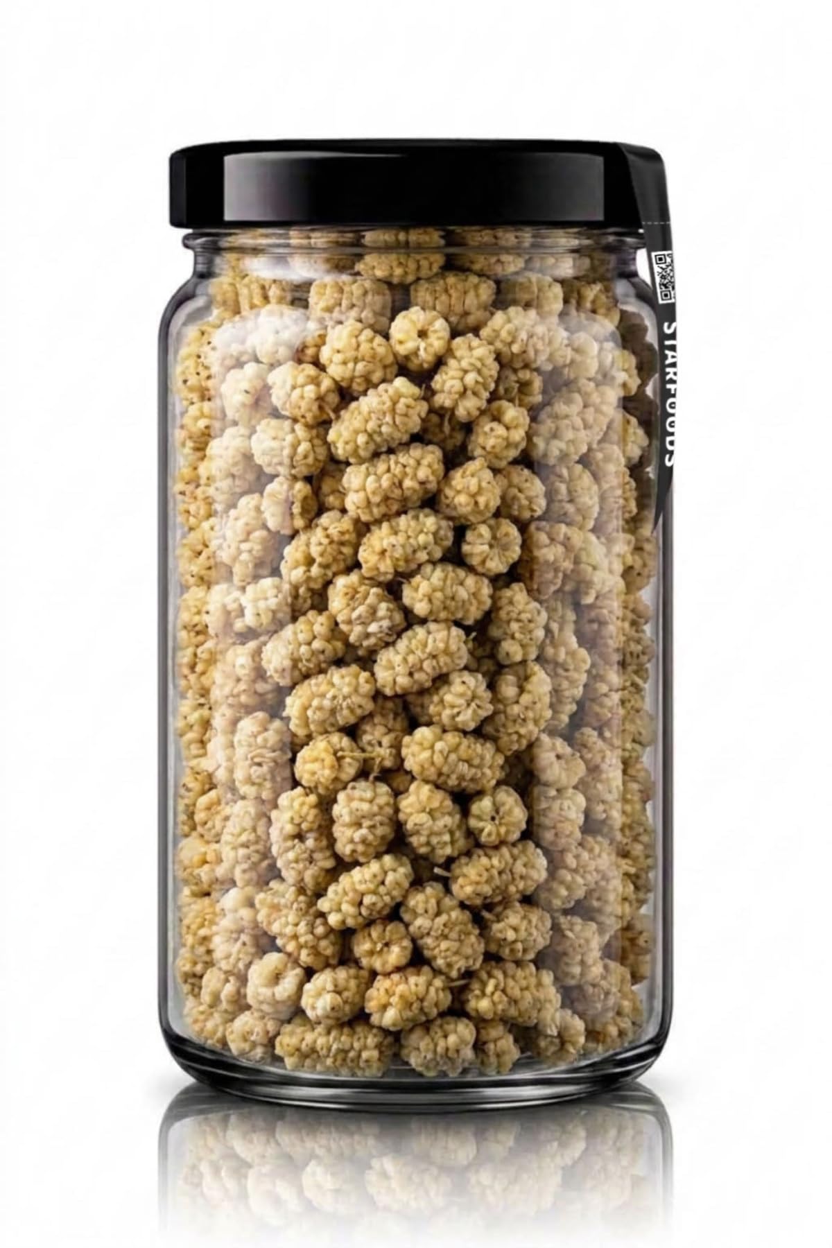 White Dried Mulberries 230g Glass Jar G97893