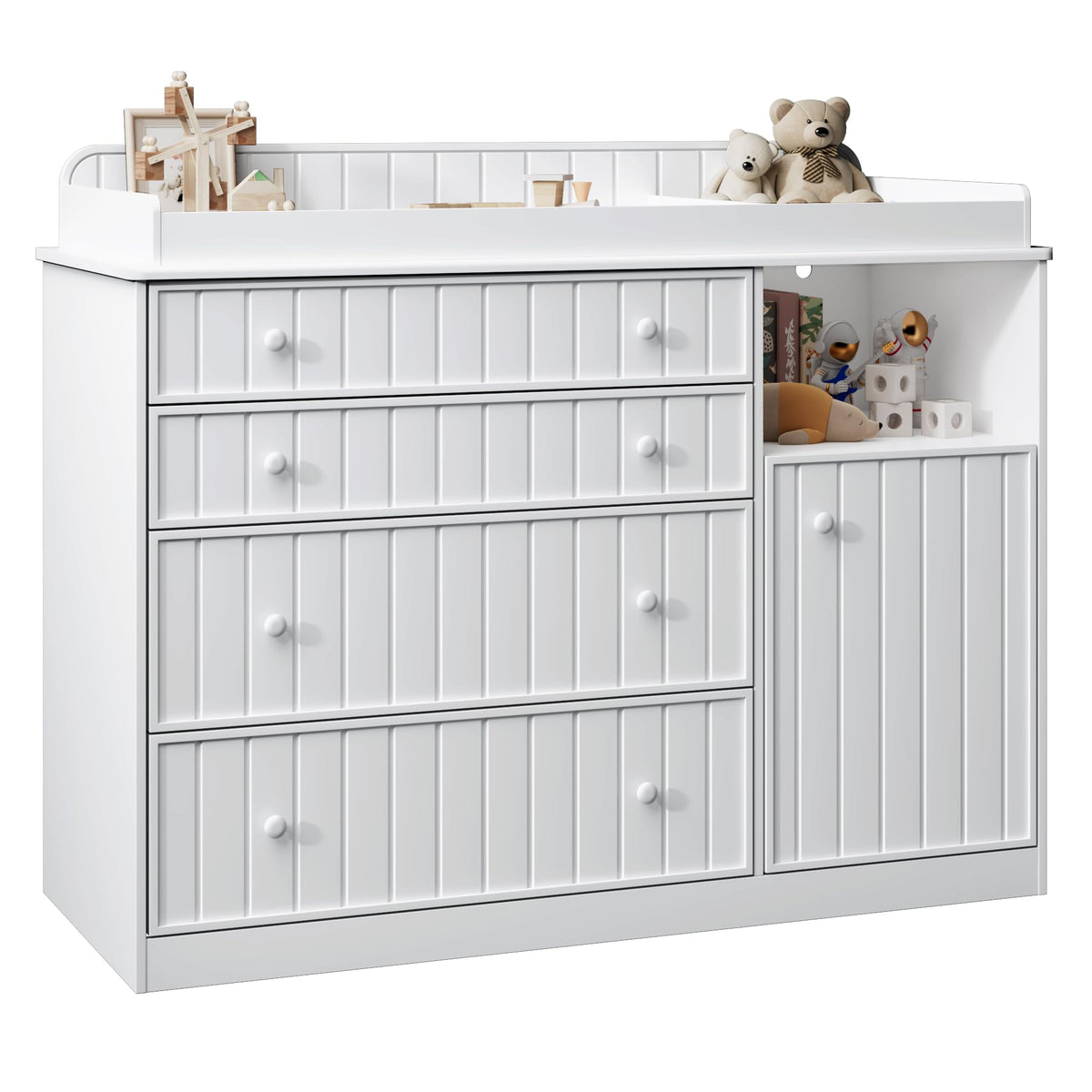 White 4 Drawer Changing Table Dresser N92663