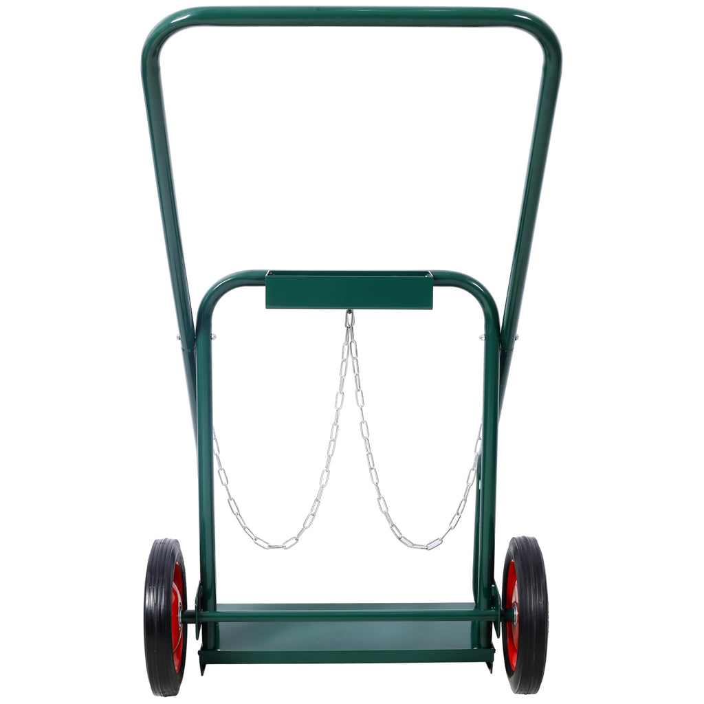440 lb Capacity Welding Cylinder Hand Truck with 10-Inch Solid Rubber Wheels I549