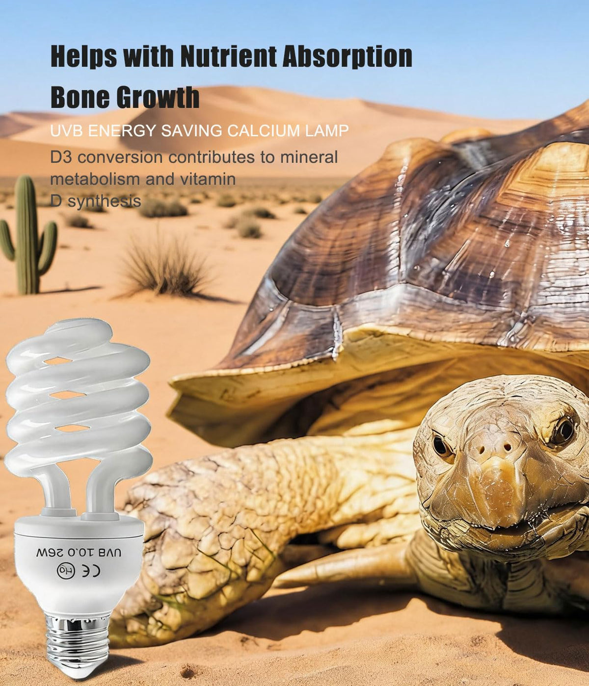 E26 Reptile UVB Light Bulb 26W 2-Pack O27016