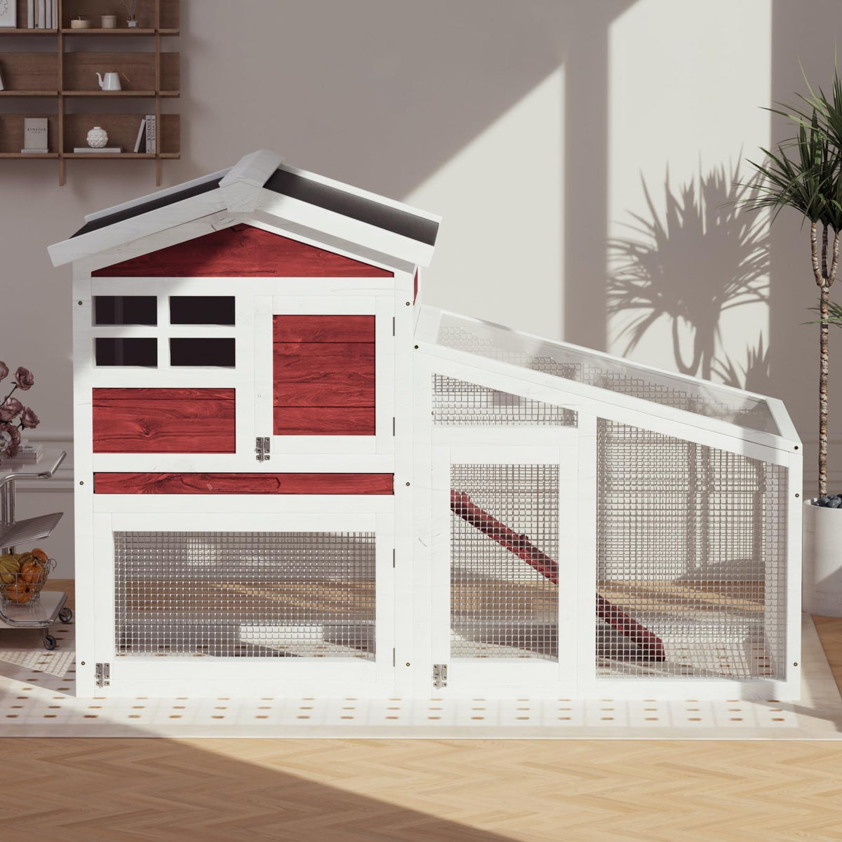 Weatherproof Wooden Rabbit Hutch C393