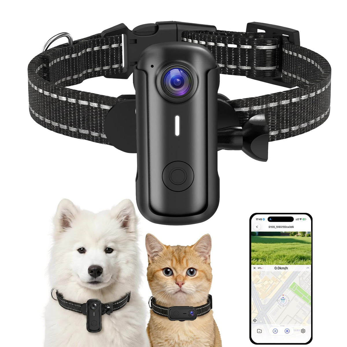 Cat Camera Collar with 1080P HD Video Record, XS-Size Pet POV Cam, 8GB SD Card I41695