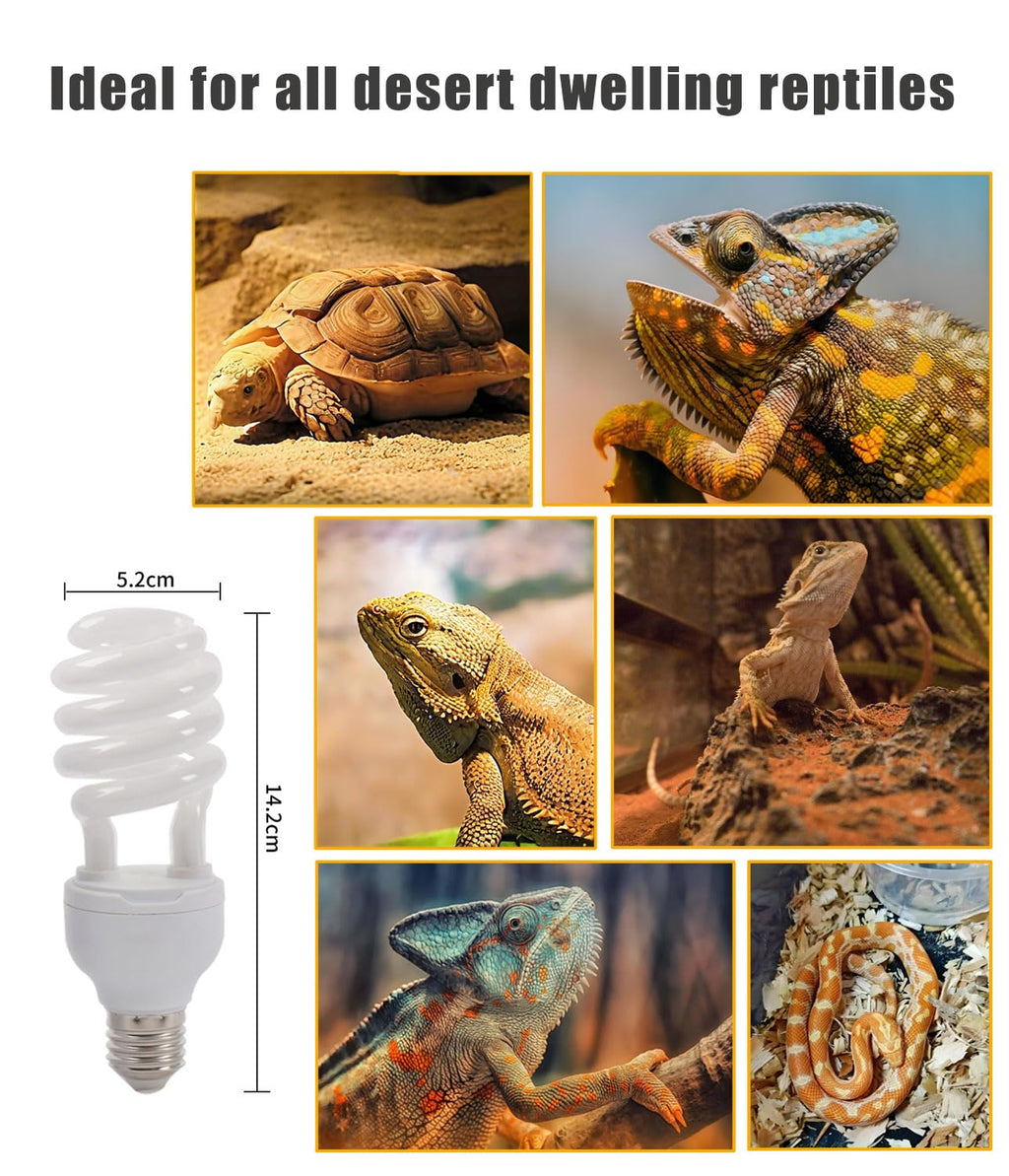 E26 Reptile UVB Light Bulb 26W 2-Pack O27016