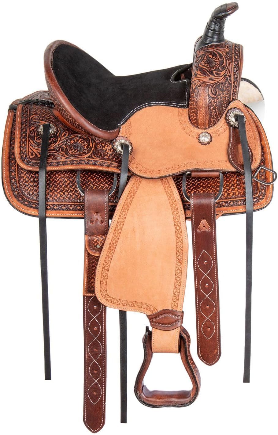 Leather Horse Saddle Set with Tack & Stirrups N400201