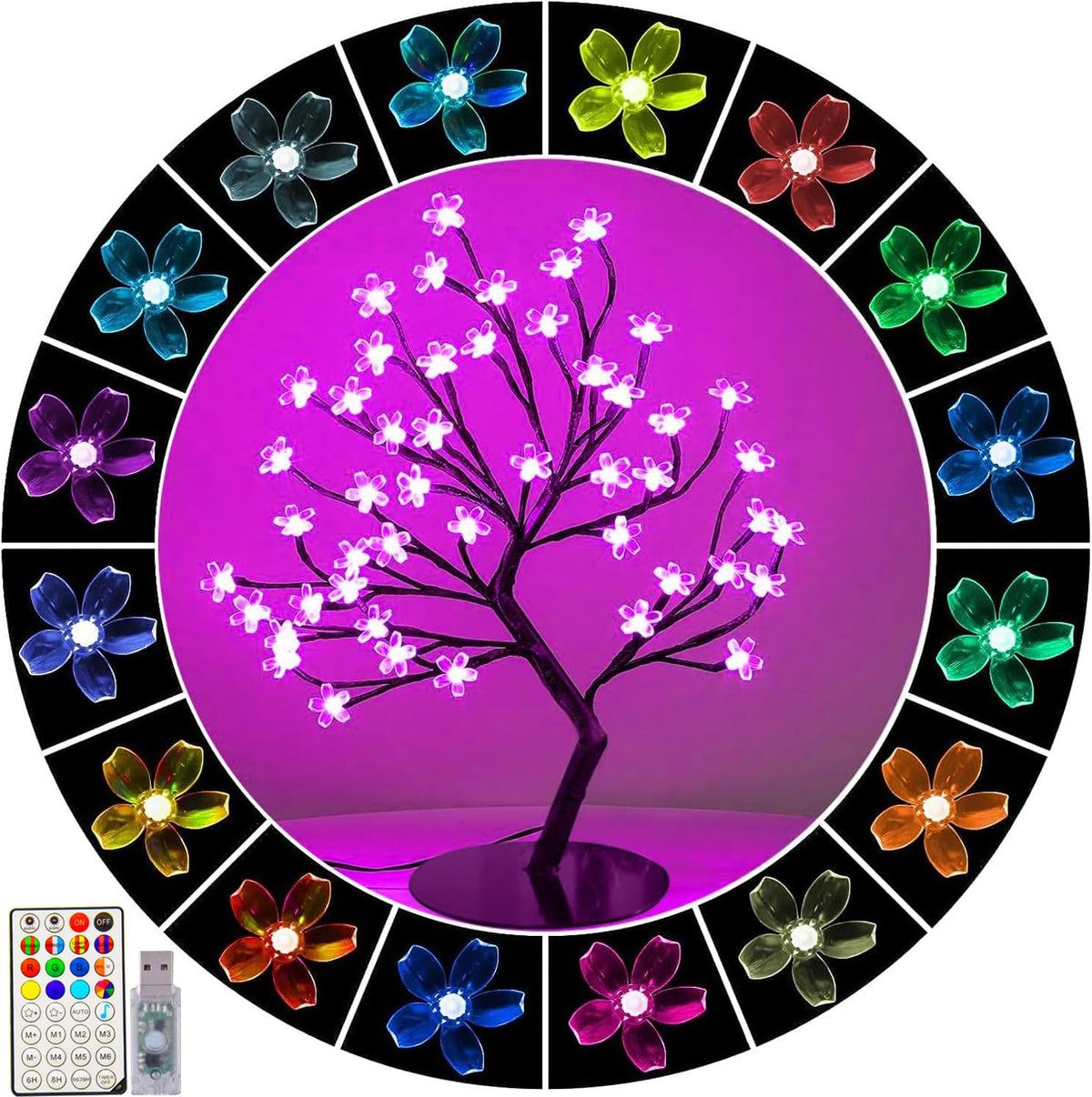 Color-Changing LED Cherry Blossom Tree Light P232