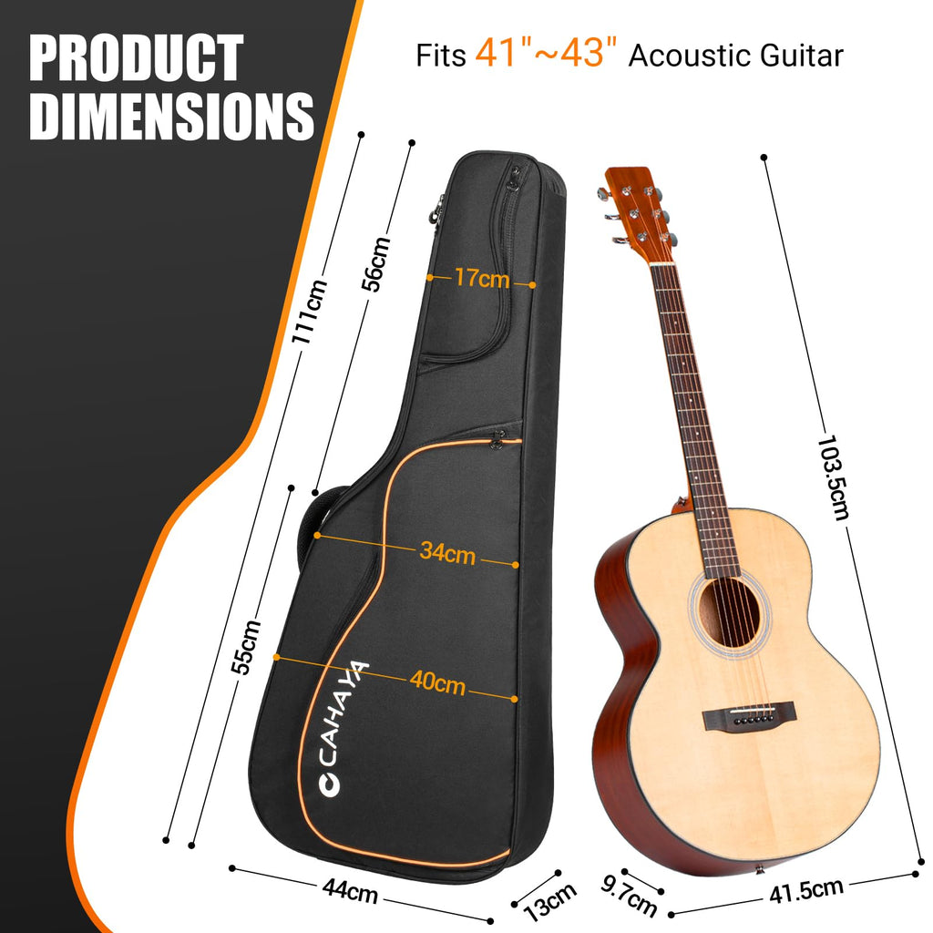 42 43 44In 0.5In Thick Padding Acoustic Guitar Bag S2874