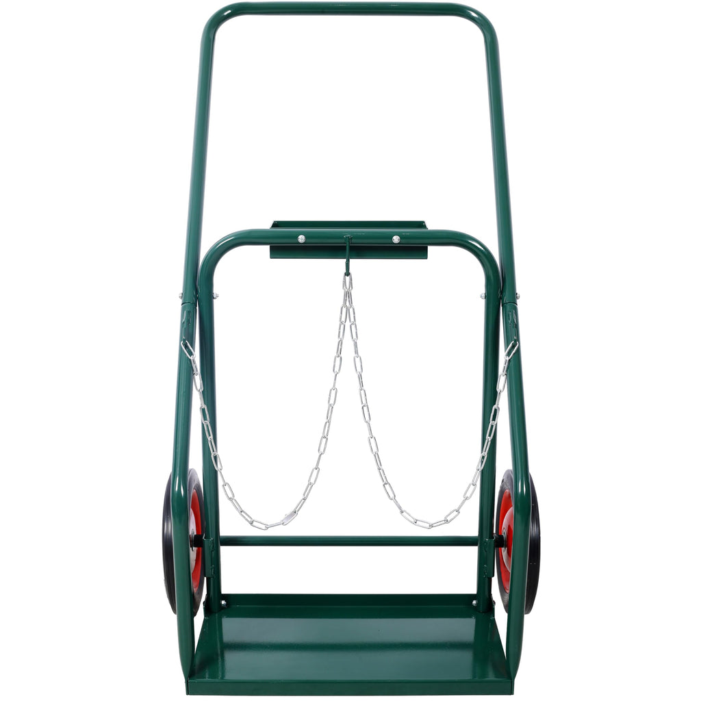 440 lb Capacity Welding Cylinder Hand Truck with 10-Inch Solid Rubber Wheels I549