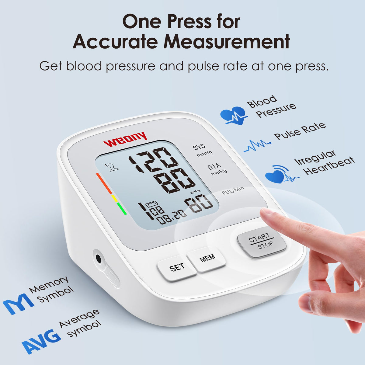 Blood Pressure Monitor with Adjustable 9-17in Cuff C374898
