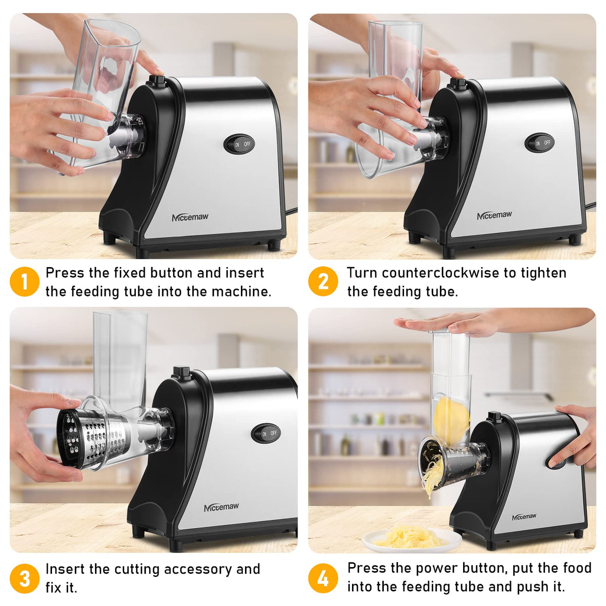 Electric Vegetable Cutter 500 W with 5 Cutting Drums O731