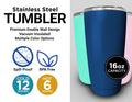 16 oz Insulated Stainless Steel Tumblers 2 Pack Black M470217