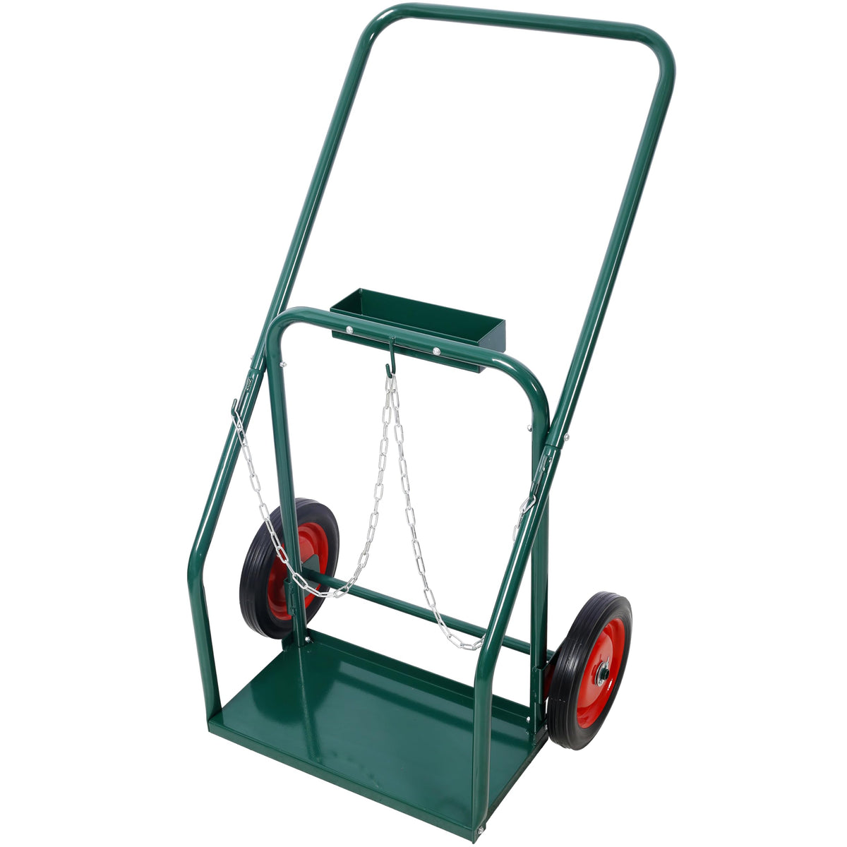 440 lb Capacity Welding Cylinder Hand Truck with 10-Inch Solid Rubber Wheels I549