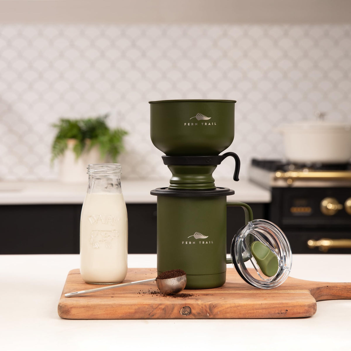 12 oz Insulated Mug with Lid and Reusable Coffee Filter L883
