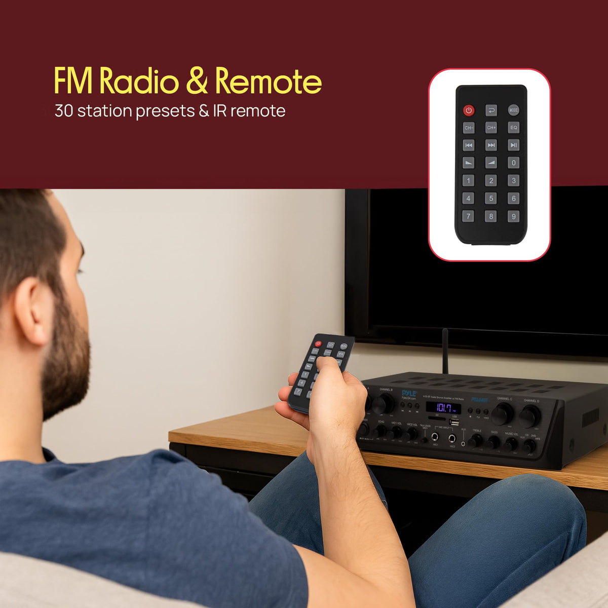 4-Channel Audio Amplifier with Bluetooth V9686