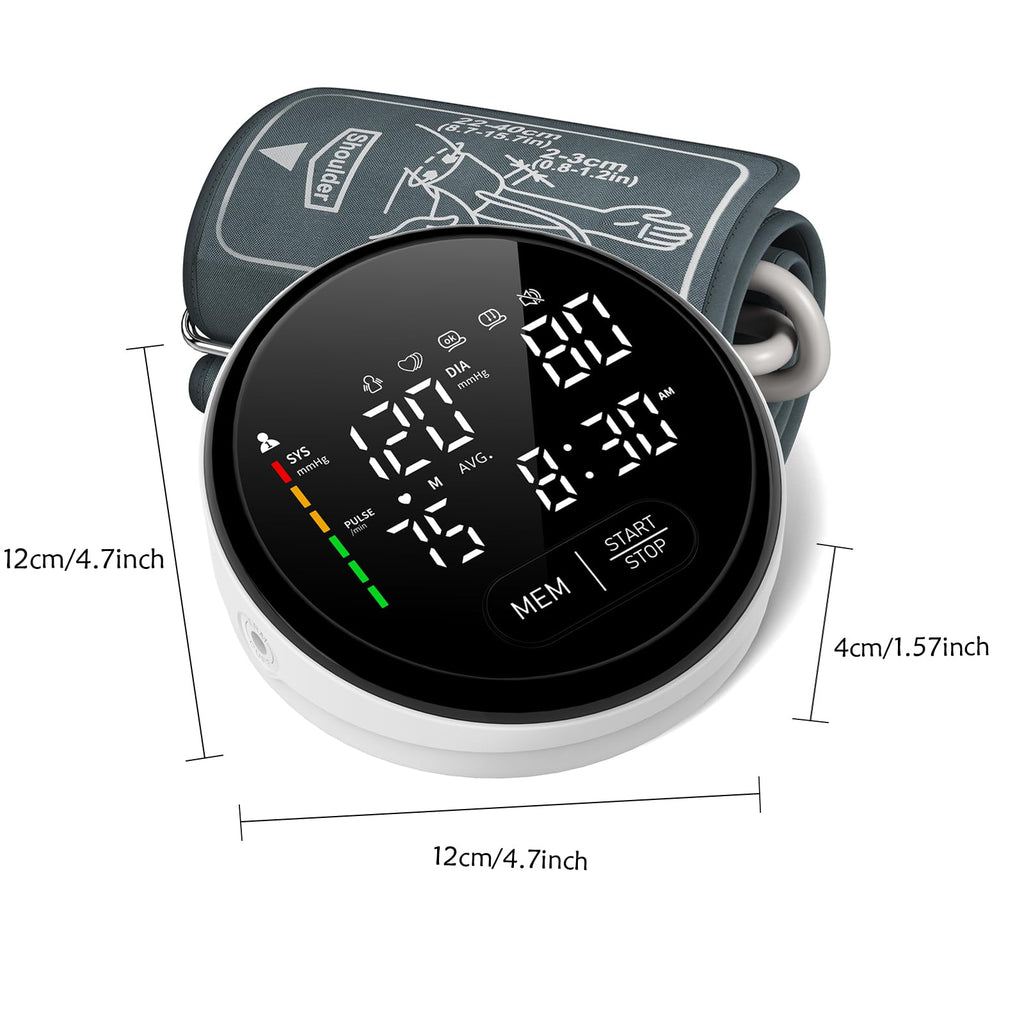 Blood Pressure Monitor Upper Arm Adjustable Cuff Voice Broadcast Large Backlit Display 240 Sets Memory L307