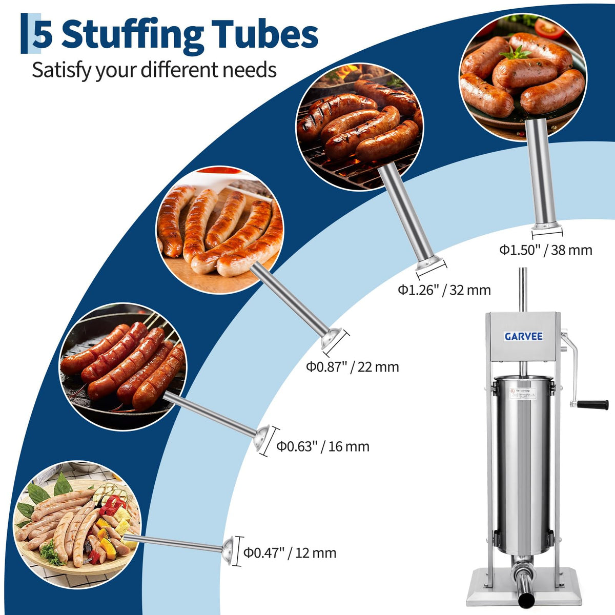 304 Stainless Steel Manual Vertical Sausage Stuffer K34983