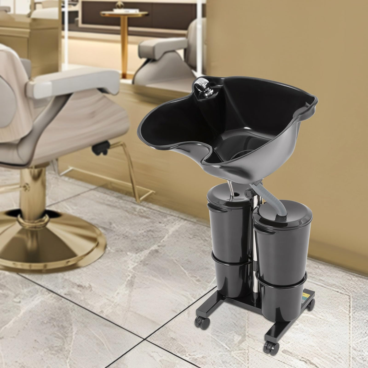 Portable Electric Shampoo Bowl with 2 Water Buckets S9852
