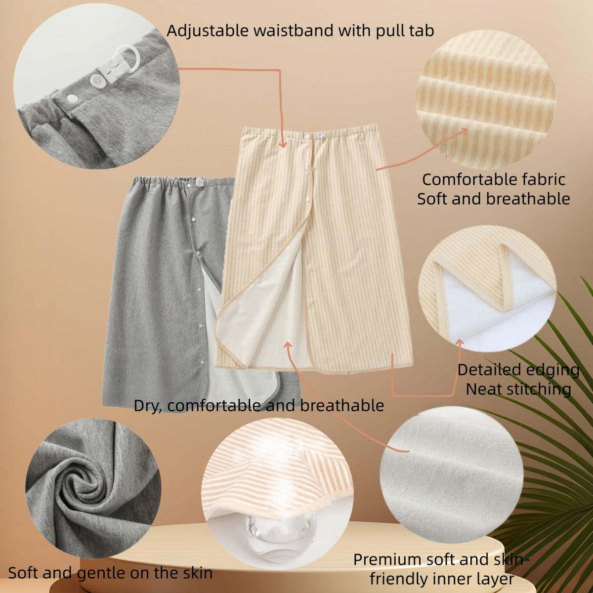 Full Open Waterproof Adjustable Reusable Adult Diaper Skirt Z505210