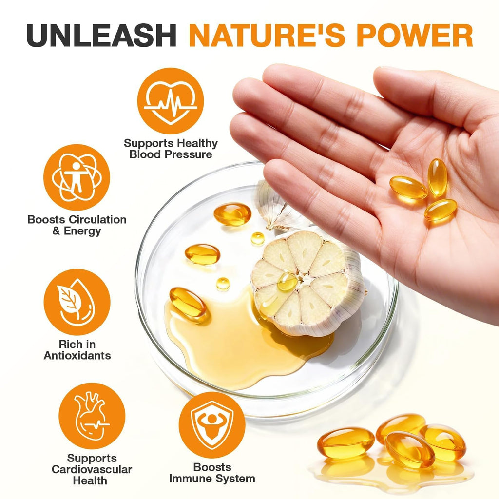 Odorless Garlic Extract Softgels 10000mg 300 Count D115