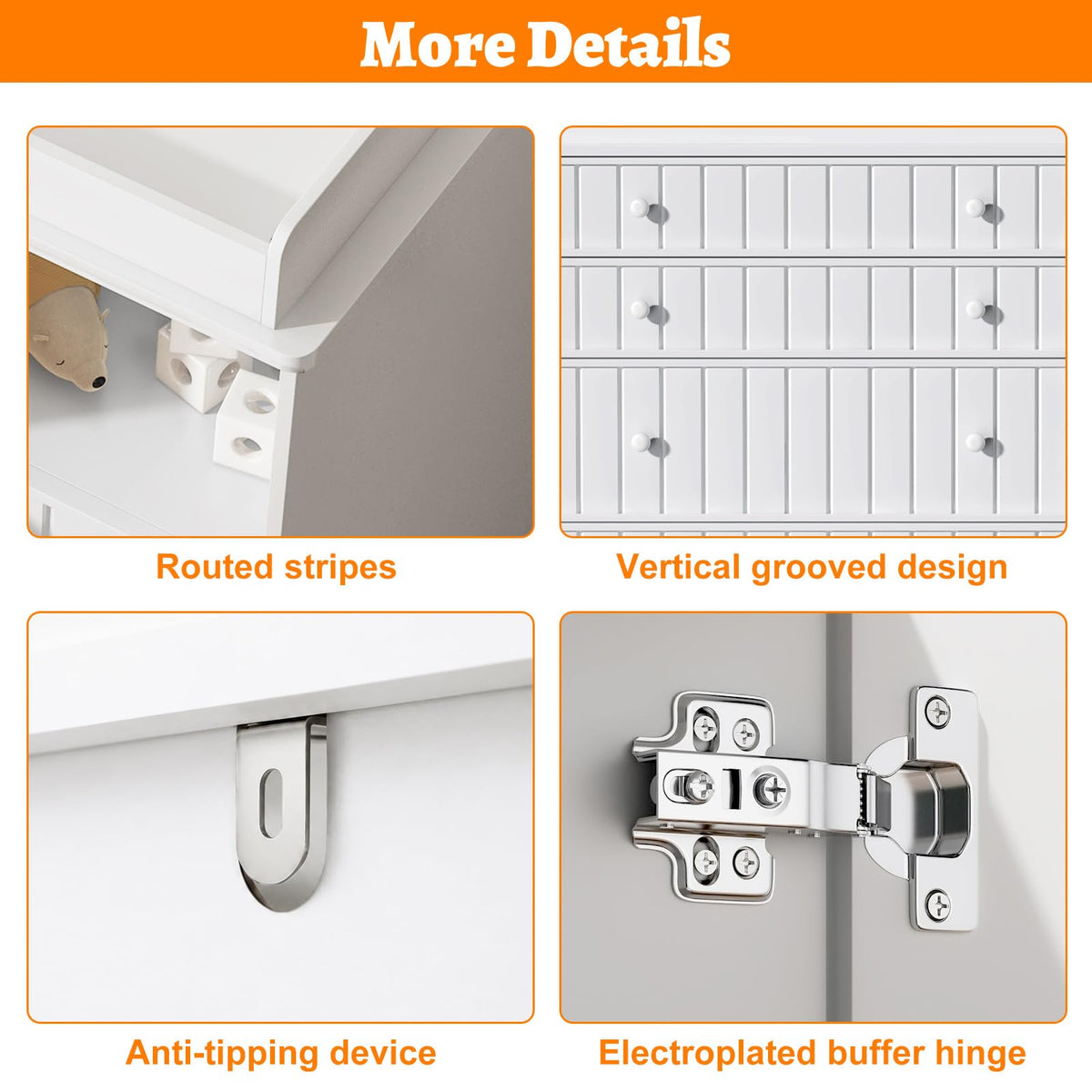 White 4 Drawer Changing Table Dresser N92663