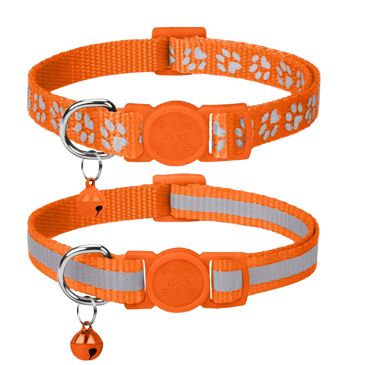 2 Pack Reflective Breakaway Cat Collar with Bell W567