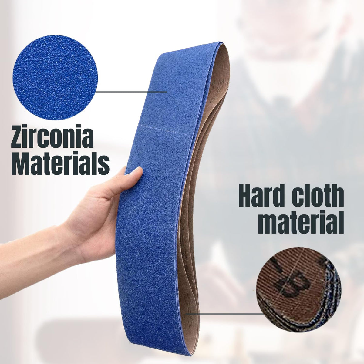 4 x 36 Inch 120 Grit Zirconia Sanding Belts O13063