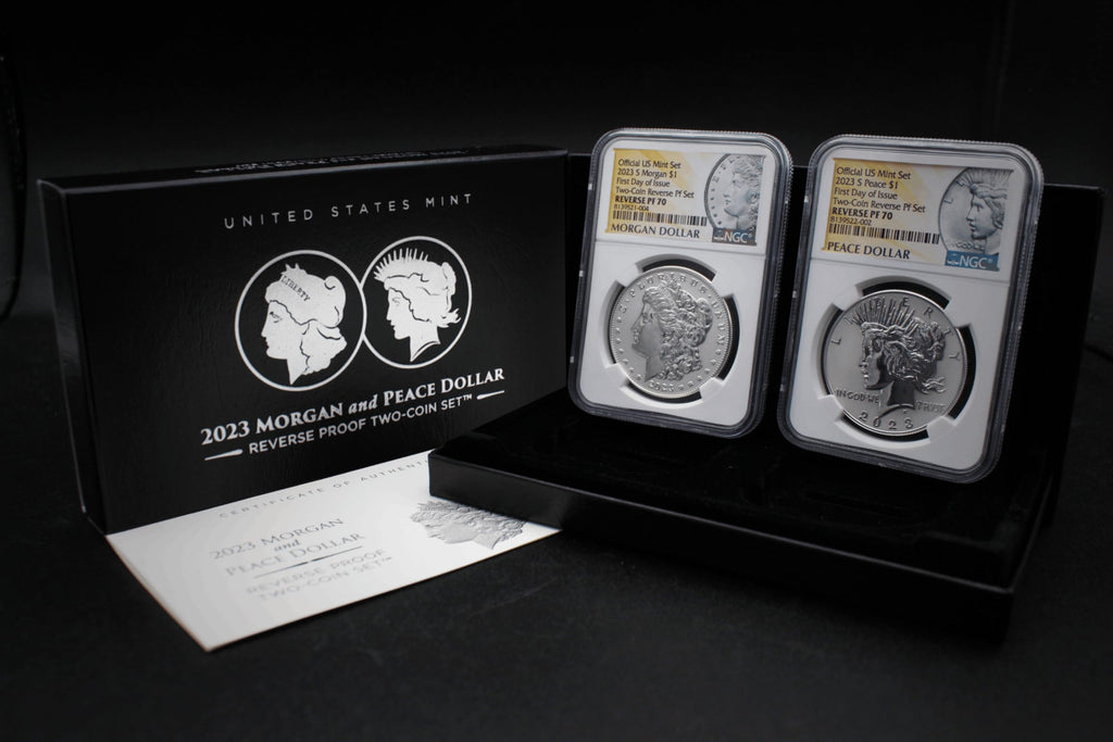 American Proof Silver Morgan and Peace $1 A309