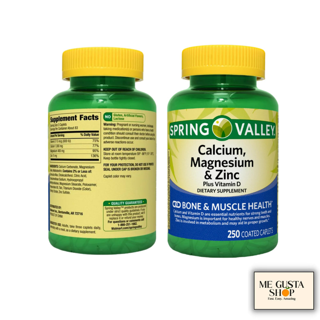 Calcium Magnesium Zinc Plus Vitamin D3 Caplets 500 Count M135751