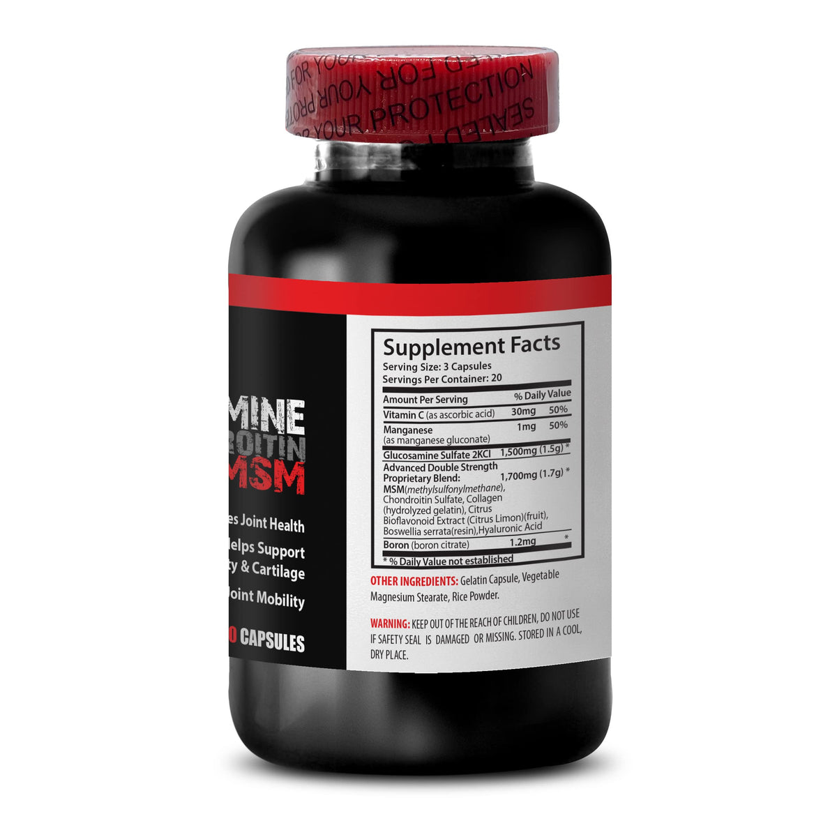 MSM Glucosamine Chondroitin Capsules 180 Tablets N6859