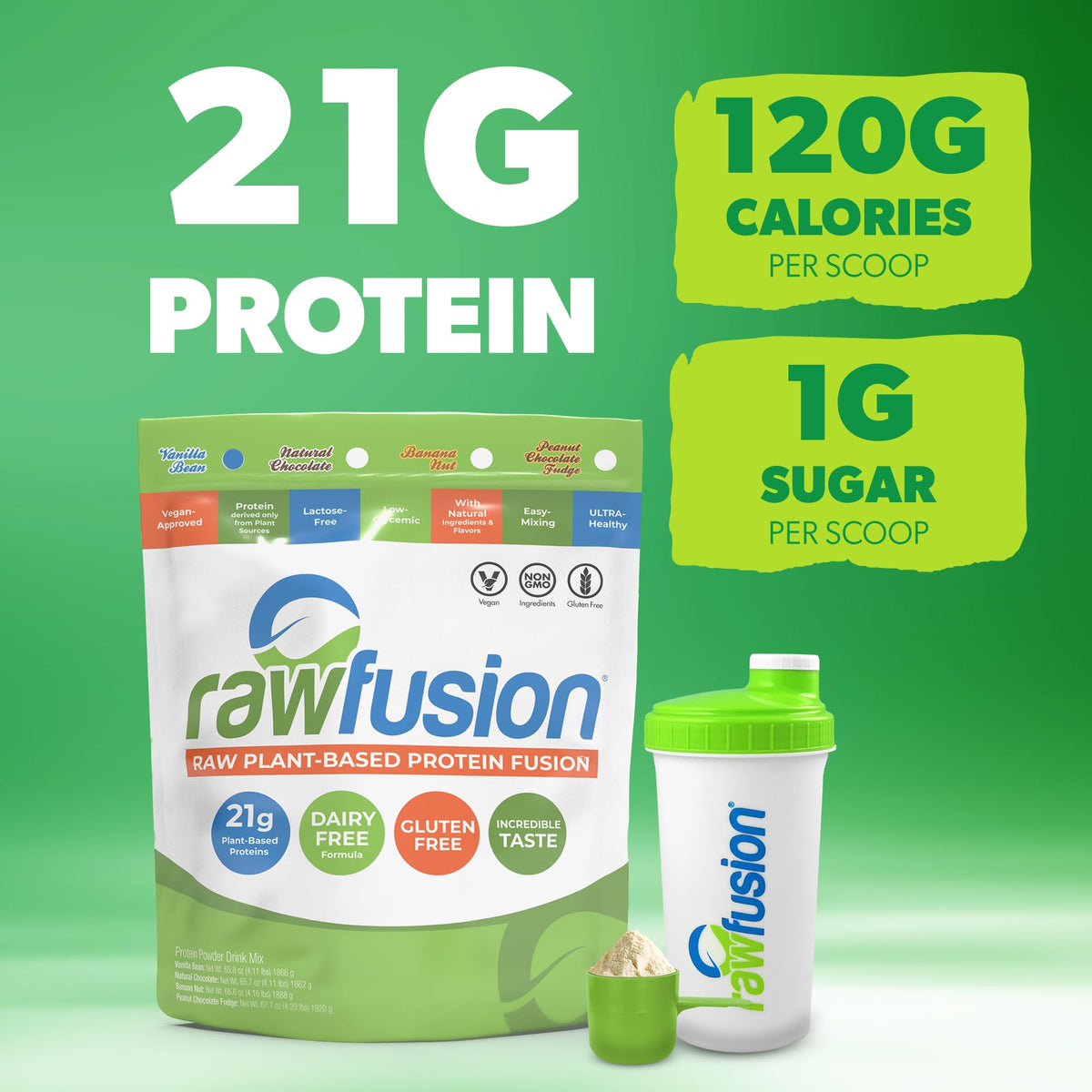 Vegan Protein Powder Vanilla Bean 60 Servings G4800