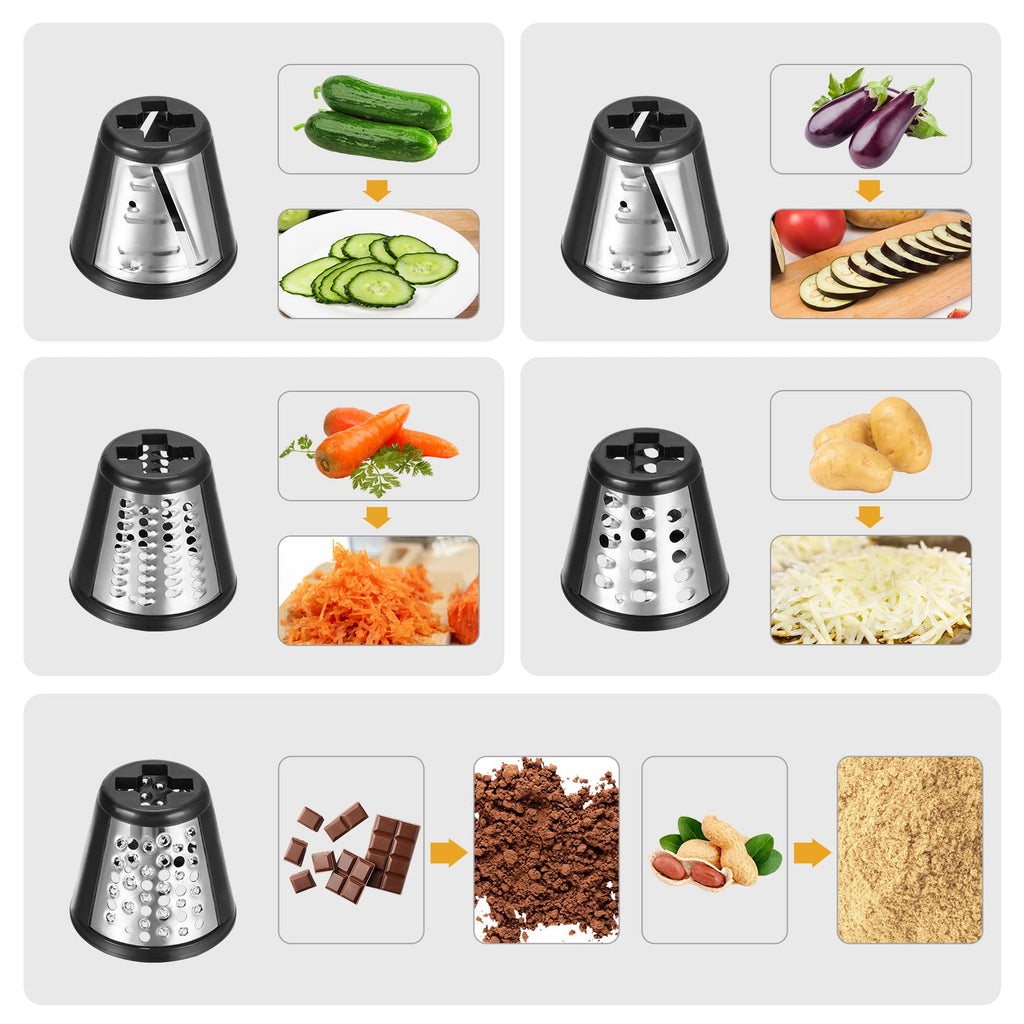 Electric Vegetable Cutter 500 W with 5 Cutting Drums O731