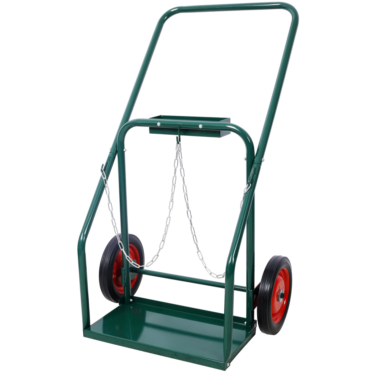 440 lb Capacity Welding Cylinder Hand Truck with 10-Inch Solid Rubber Wheels I549