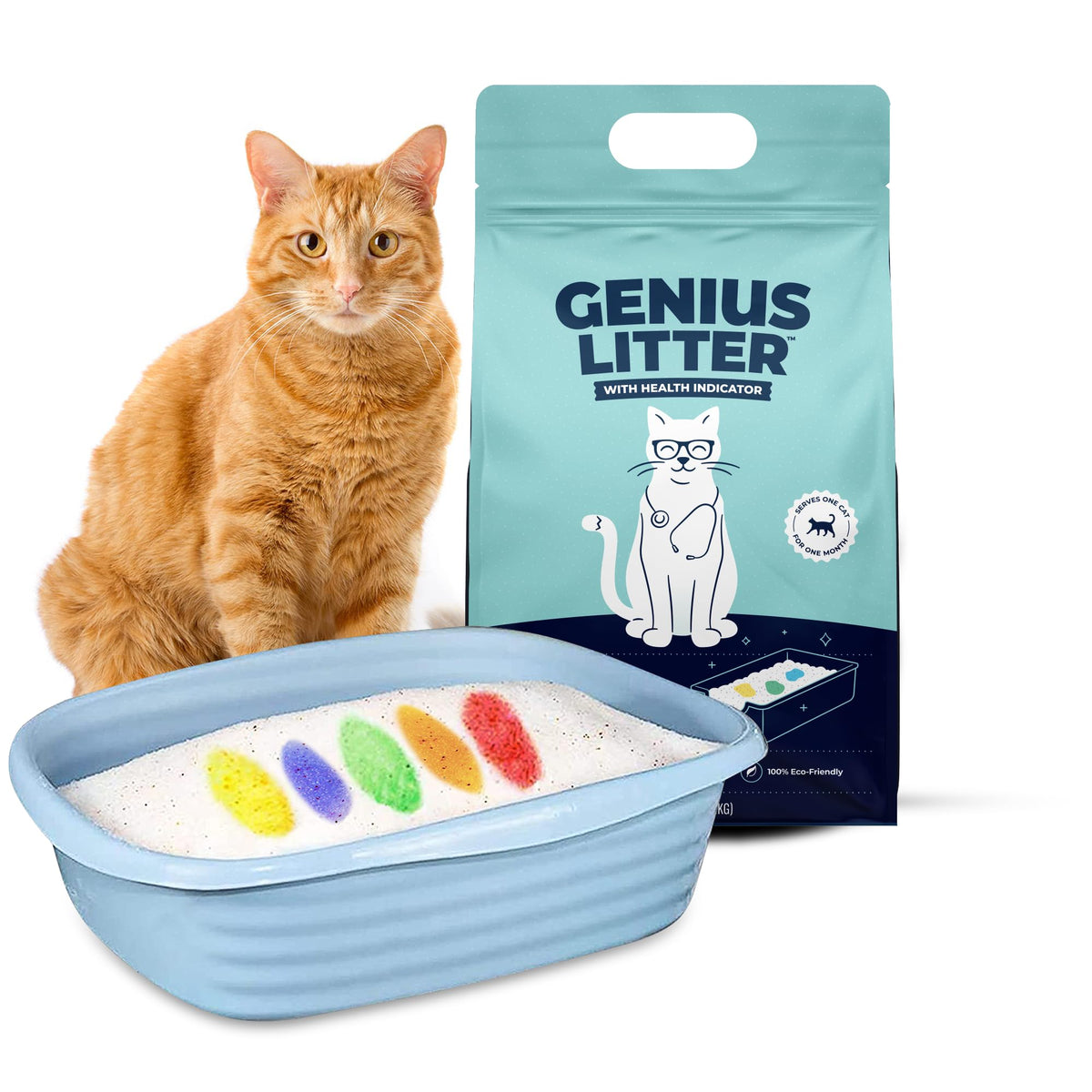 Lightweight Crystal Silica Gel Cat Litter, 6 lb Bag V960654