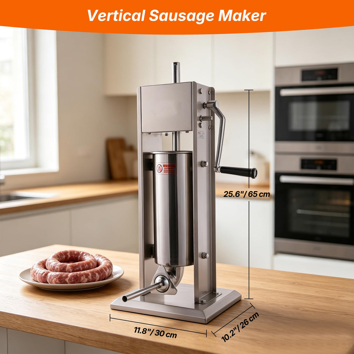 Stainless Steel Vertical Sausage Stuffer 11Lb/5L R164194