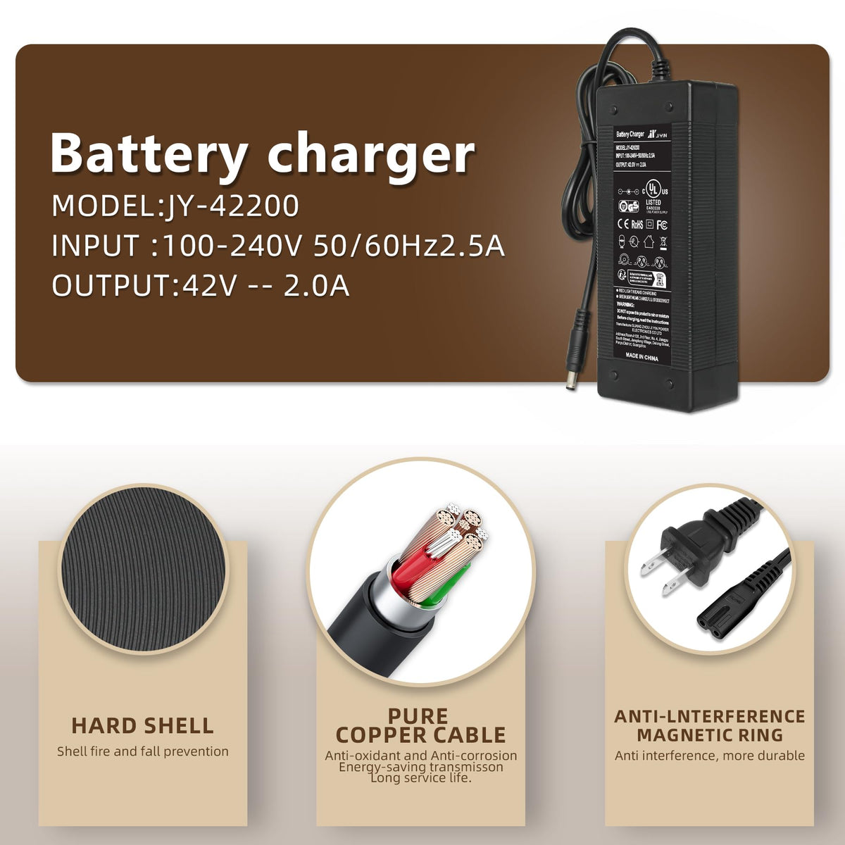 36V-42V 2A Electric Scooter Charger C367425