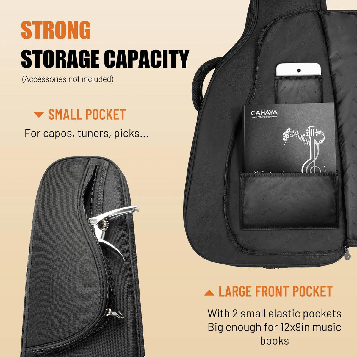 42 43 44In 0.5In Thick Padding Acoustic Guitar Bag S2874