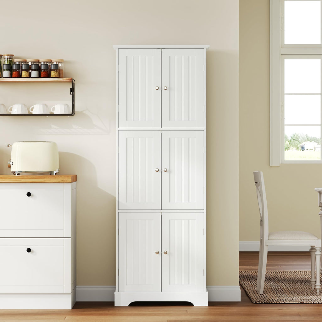 63.2" Tall Bathroom Storage Cabinet with 6 Doors J287235