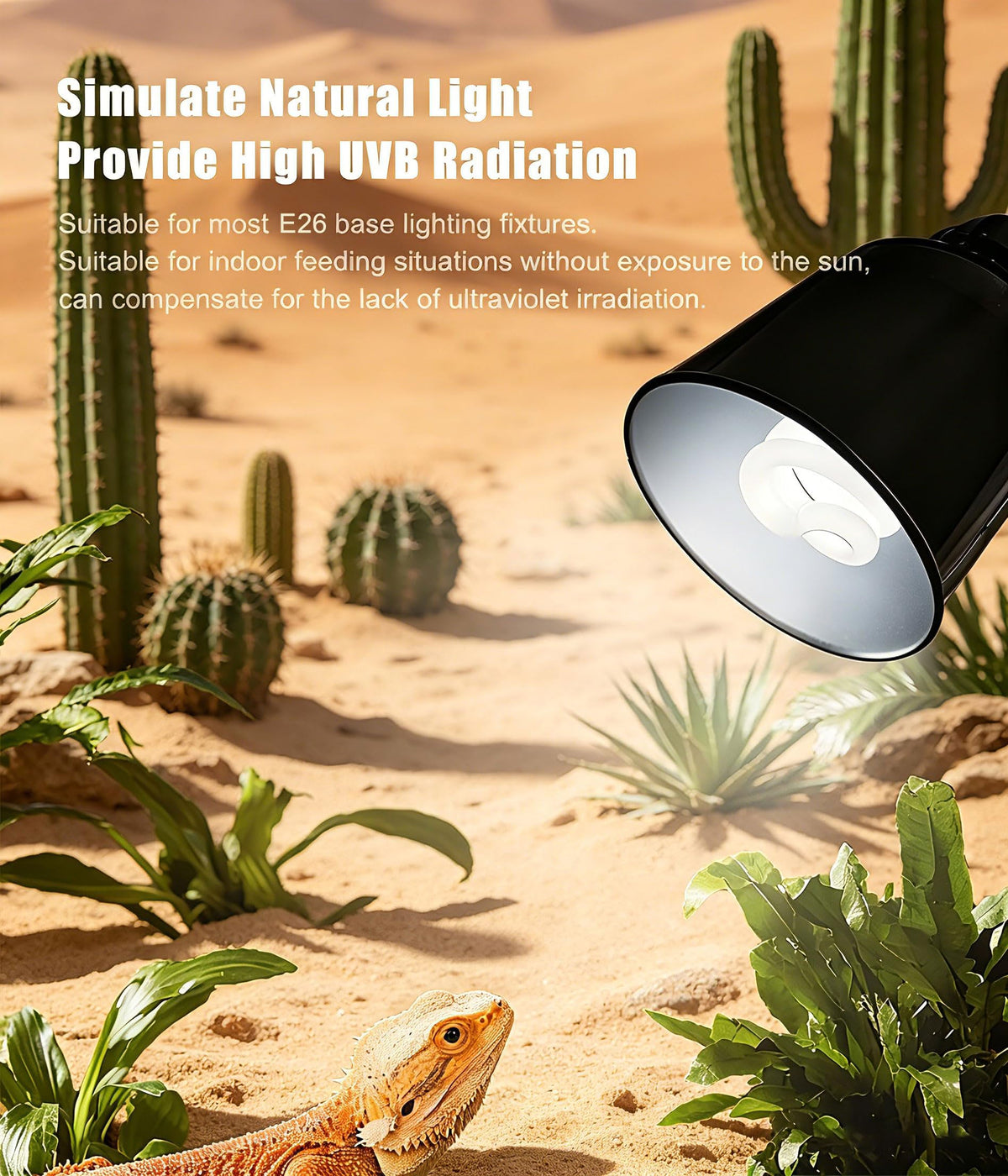 E26 Reptile UVB Light Bulb 26W 2-Pack O27016