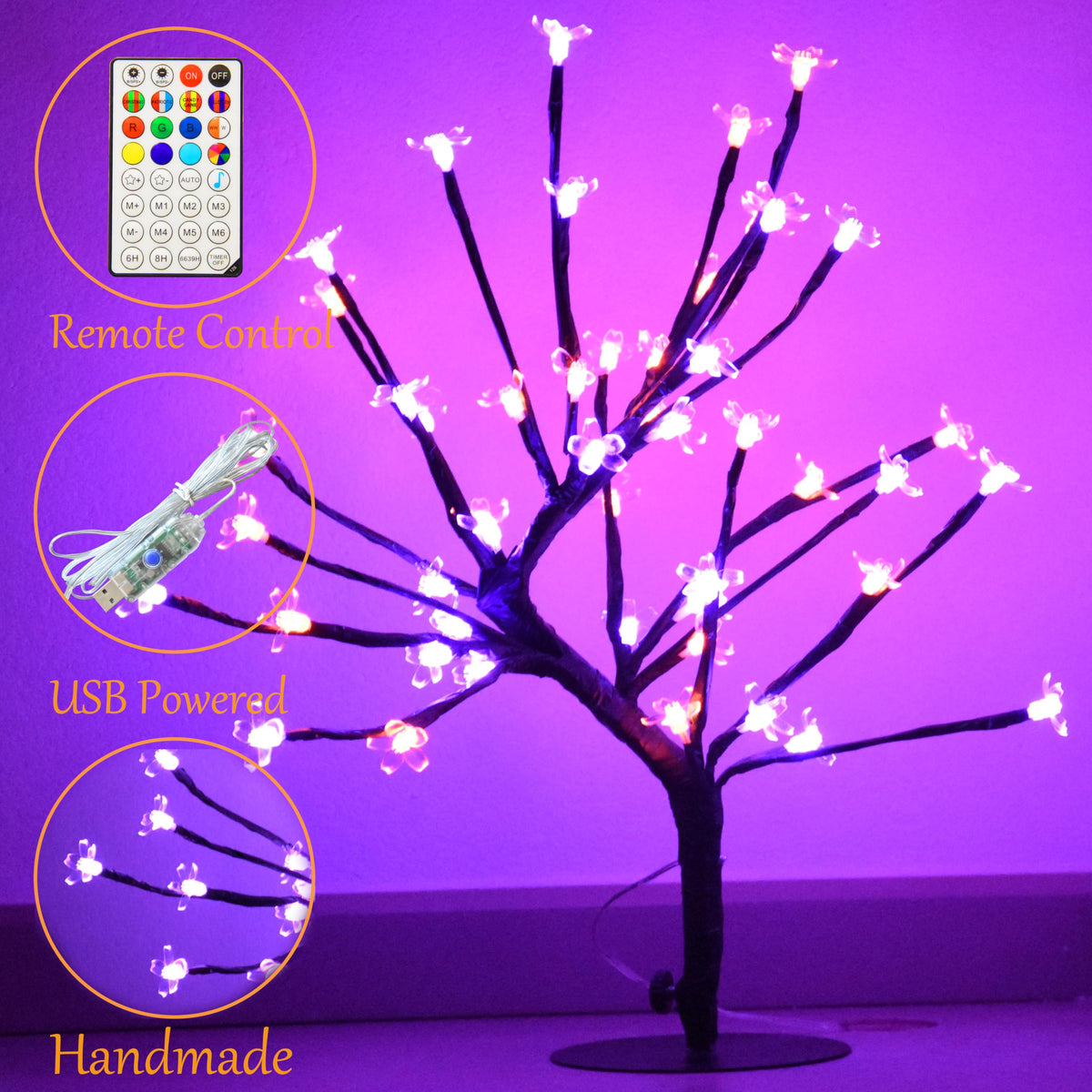 Color-Changing LED Cherry Blossom Tree Light P232