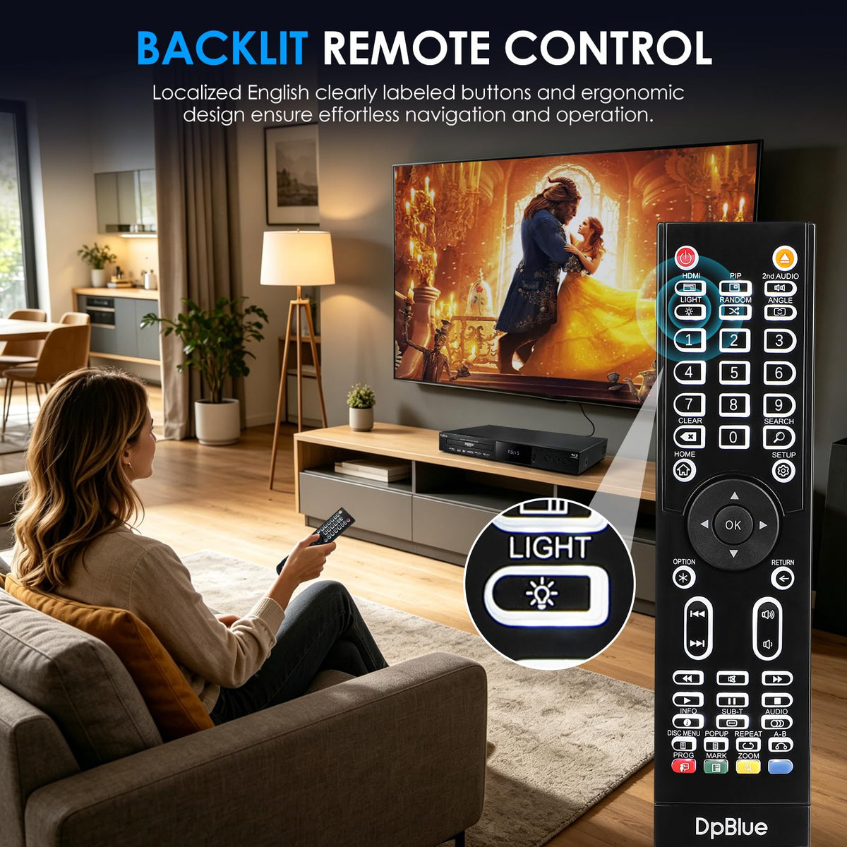 4K UHD Blu Ray DVD Player with Dolby Vision Atmos HDR10 Twin HDMI K502