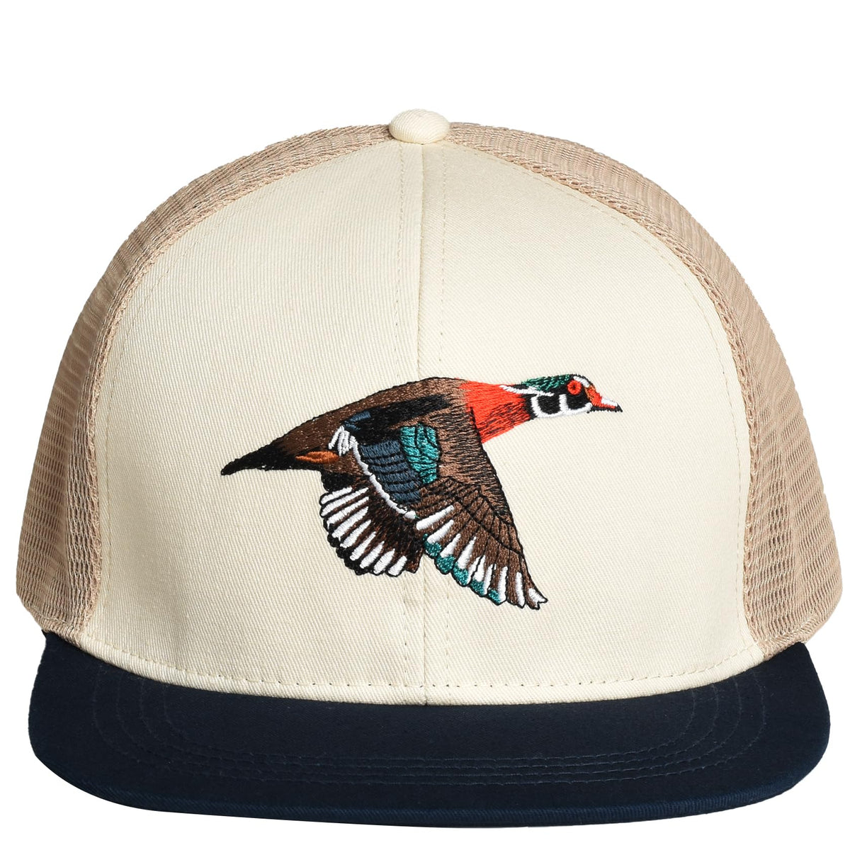 Breathable Mesh Performance Cap Flat Brim Snapback Hat D683